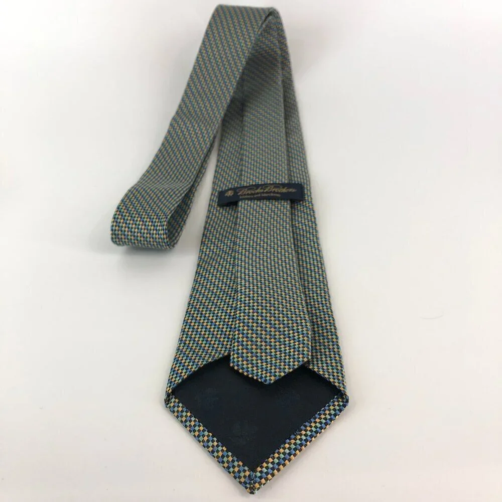 Brooks Brothers Blue And Gold Colored Silk Tie NWT